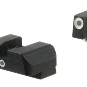 AmeriGlo GL5101 i-Dot Sight  Set for Glock  Green Tritium White Outline Front Sight-Green Tritium Rear Sight