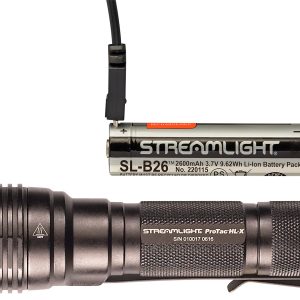 Streamlight 88084 ProTac HL-X USB Flashlight Black Anodized 65/400/1000 Lumens White LED