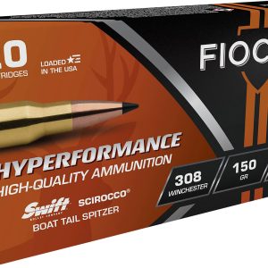 Fiocchi 308SCA Hyperformance 308Win 150gr Swift Scirocco II Bonded 20 Per Box/10 Case