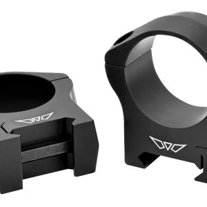 Warne 7214M Scope Rings Mountain Tech Matte Black 30mm Medium 0 MOA