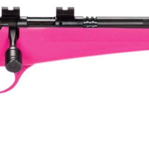 Savage Arms 13835 Rascal FLV-SR Youth 22 LR 1rd 16.12" Matte Blued Heavy Barrel, Matte Blued Carbon Steel Receiver, Pink Synthetic Stock, Right Hand