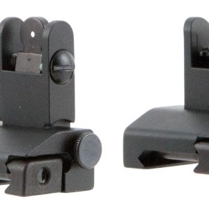 TacFire IS002 Pop Up Iron Sights/Spring Loaded Black Anodized Flip Up for AR-Platform