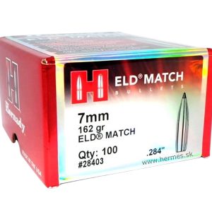 Hornady 28403 ELD Match  7mm .284 162 gr Extremely Low Drag Match 100 Per Box/ 15 Case