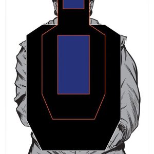 Birchwood Casey 35721 Dirty Bird Bad Guy IPSC Silhouette Tagboard Hanging Pistol 12" x 18" Black/Blue/White 100 Per Pkg