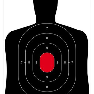 Birchwood Casey 35702 Dirty Bird BC-27 Silhouette Tagboard Hanging Pistol 12" x 18" Black/Red 100 Per Pkg