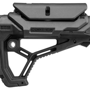 FAB Defense FXGLCORECPB GL-Core Buttstock for AR-15/ M4 w/Adjustable Cheek-Rest Black Fiberglass Reinforced Polymer