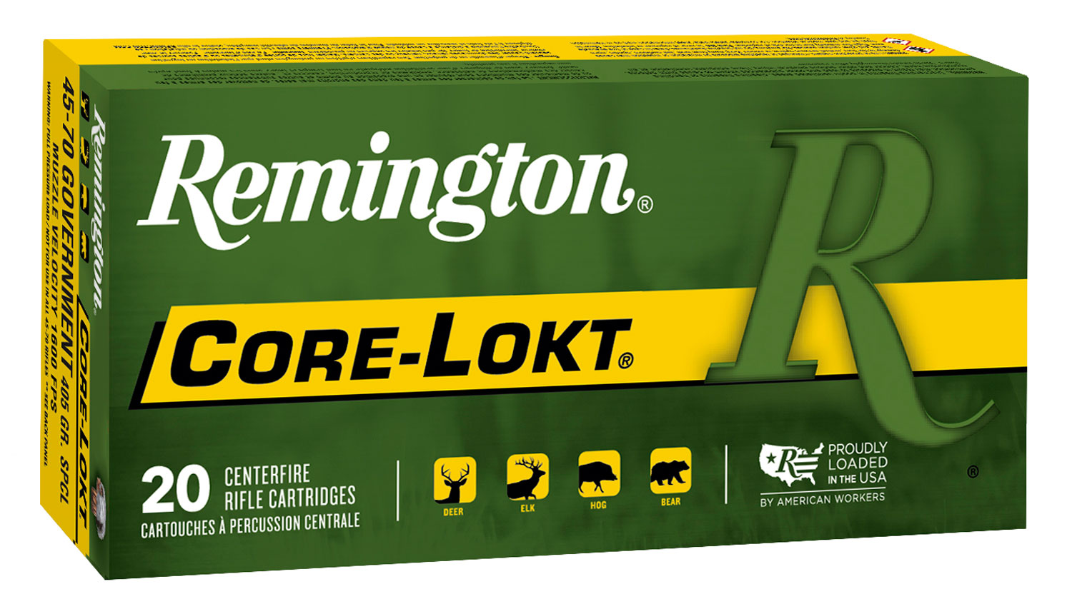 Remington Ammunition 21459 Core-Lokt 45-70Gov 405gr Soft Point Core-Lokt 20 Per Box/10 Case