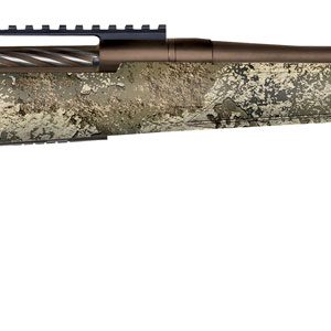 Mossberg 28074 Patriot Predator 22-250 Rem Caliber with 5+1 Capacity, 22" Threaded/Fluted Barrel, Patriot Brown Cerakote Metal Finish & TrueTimber Strata Synthetic Stock Right Hand (Full Size)