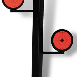 Birchwood Casey 47424 World of Targets Dueling Tree Rimfire Pistol/Rifle Black/Orange Steel Circle Standing