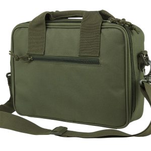 NcStar CPDX2971G VISM Double Pistol Range Bag w/Mag Pouches Heavy Duty Lockable Zippers For Compliance Padded Carry Handle Adjustable Shoulder Strap Green