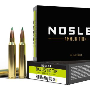 Nosler 40053 Ballistic Tip 300WinMag 180gr Spitzer Ballistic Tip 20 Per Box/10 Case