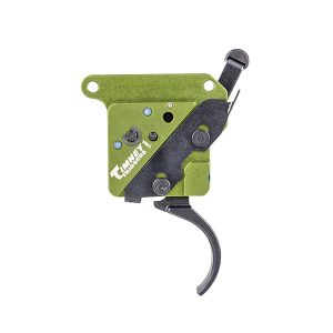 Timney Triggers 510V2 Elite Hunter Curved Trigger with 3 lbs Draw Weight & Black/Green Finish for Remington 700 Right