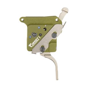 Timney Triggers 51716V2 Elite Hunter Straight Trigger with 3 lbs Draw Weight & Green/Nickel Finish for Remington 700 Right
