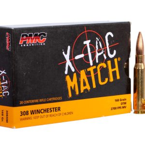 PMC 308XM X-Tac Match 308Win 168gr Open Tip Match 20 Per Box/10 Case