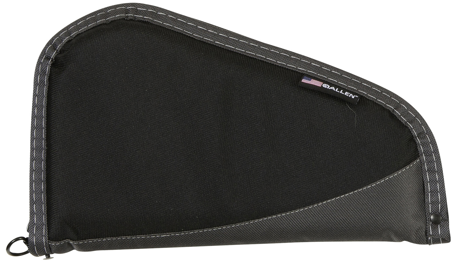 Allen 44411 Deluxe Handgun Case Black w/Gray Trim, Foam Padding, Non-Absorbent Lining & Lockable Zipper 11" L