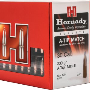 Hornady 3091 A-Tip Match 30 Cal .308 230 gr A Tip Match 100 Per Box/ 10 Case