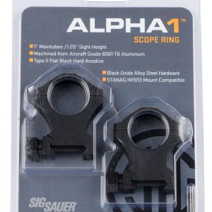 Sig Sauer Electro-Optics SOA10022 Alpha 1 Matte Black 1" Extra High 0 MOA