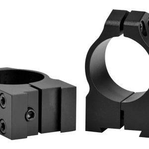 Warne 1B1M Maxima Matte Black Steel 1" Tube Medium Vertical Split Dovetail, 0 MOA Fits CZ 527
