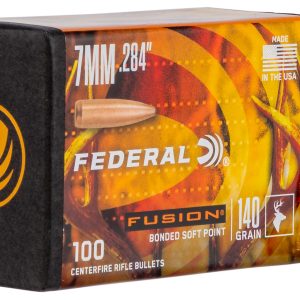 Federal FB284F1 Fusion Component 7mm .284 140 gr Fusion Soft Point 100 Per Box/ 4 Case