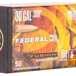 Federal FB308F1 Fusion Component 30 Cal .308 150 gr Fusion Soft Point 50 Per Box/ 4 Case