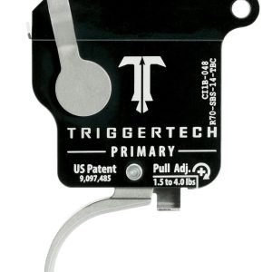 TriggerTech R70SBS14TBC Primary Single-Stage Traditional Curved Trigger with 1.50-4 lbs Draw Weight for Remington 700 Right