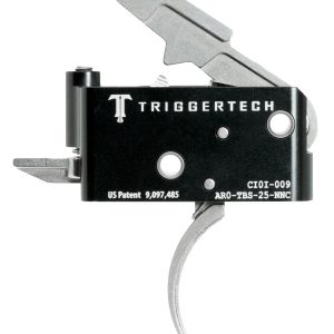 TriggerTech AROTBS25NNC Adaptable Primary Two-Stage Traditional Curved Trigger with 2.50-5 lbs Draw Weight for AR-15 Right