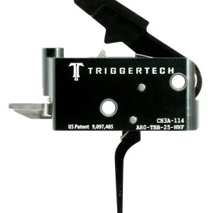 TriggerTech AROTBB25NNF Adaptable Primary Two-Stage Flat Trigger with 2.50-5 lbs Draw Weight for AR-15 Right