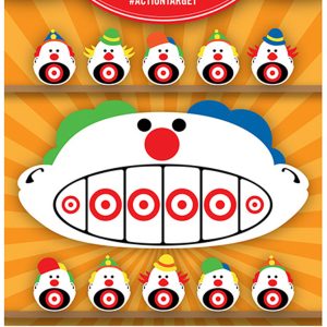 Action Target GSCARCLWN100 Entertainment Clowns Paper Hanging 23" x 35" Multi-Color 100 Per Box
