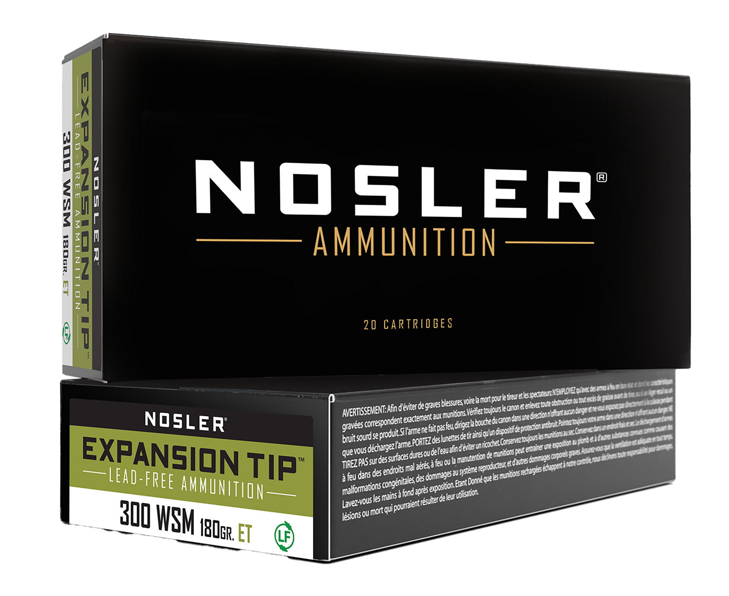 Nosler 40152 E-Tip 300WSM 180gr E Tip Lead Free 20 Per Box/10 Case