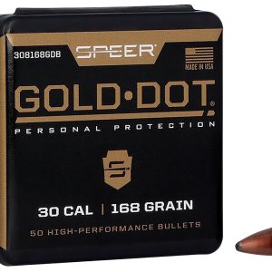 Speer 308168GD Gold Dot  30Cal 168gr Soft Point 50 Per Box/20 Case