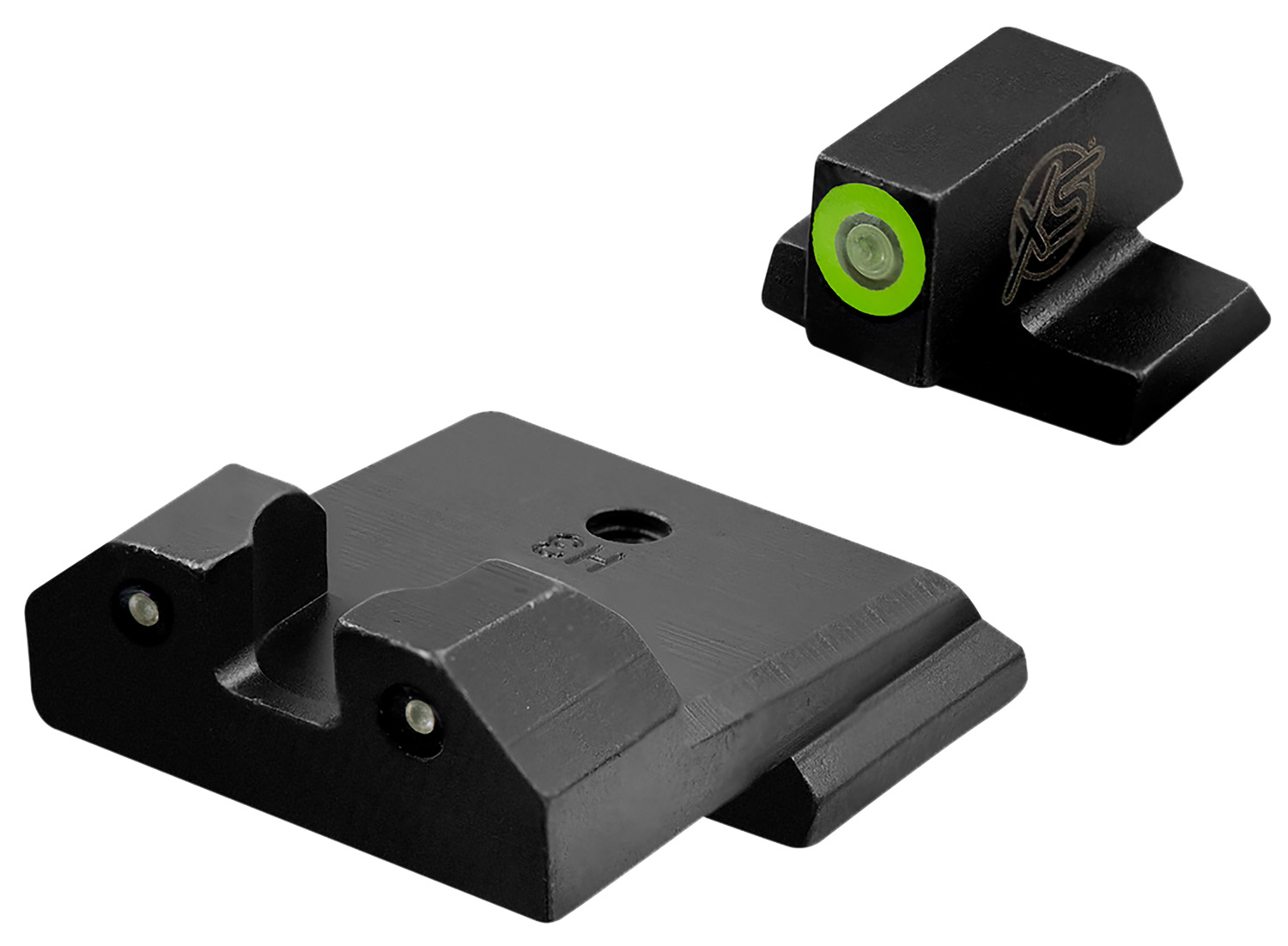 XS Sights SWR033S6G R3D Night Sights- Smith & Wesson Black | Green Tritium Green Outline Front Sight Green Tritium Rear Sight