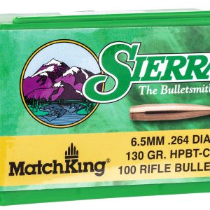 Sierra 1729 MatchKing 6.5Creedmoor 130gr Hollow Point Boat Tail 100/Box