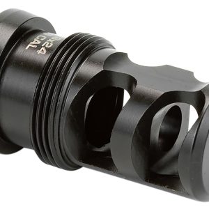 Griffin Armament TMPB65MM5824 Paladin 2 Port Taper Mount Black Melonite QPQ 17-4 Stainless Steel with 5/8"-24 tpi Threads, 1.88" OAL & 1.07" Diameter for 6.5mm