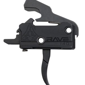 Rise Armament T017BLK RA-140 Super Sporting Single-Stage Curved Trigger with 3.50 lbs Draw Weight & Black Hardcoat Anodized Finish for AR-Platform Right