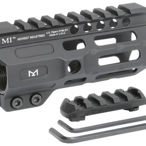 Midwest Industries MICRM45 Combat Black Hardcoat Anodized 6061-T6 Aluminum 4.50" Picatinny/M-LOK