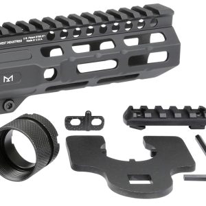 Midwest Industries MICRM6 Combat Black Hardcoat Anodized 6061-T6 Aluminum 6" Picatinny/M-LOK