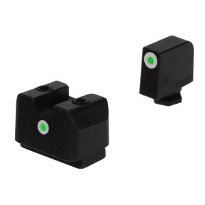 Rival Arms RA4B231G In-Line MOS Night Sights for G17/G19 Green Tritium White Outline Front Sight-Green Tritium White Outline Rear Sight