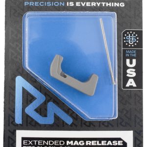 Rival Arms RA72G003D Magazine Release Extended Silver Aluminum for Glock 43