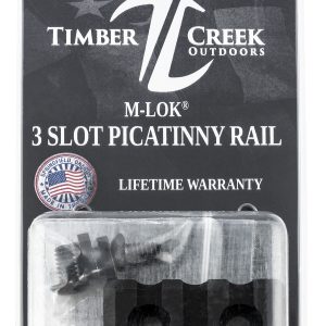 Timber Creek Outdoors M3SPRBL M-LOK 3 Slot Picatinny Rail Black Anodized