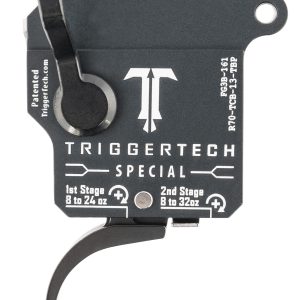 TriggerTech R70TCB13TBP Special Two-Stage Pro Curved Trigger with 1-3.50 lbs Draw Weight & Matte Gray w/Black Parts Finish for Remington 700 Right