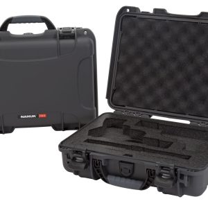 Nanuk 910CLASG7 910 Classic 2 Up Pistol Case Graphite Polymer w/ Latches & Closed-Cell Foam Padding 13.20" L x 9.20" W x 4.10" H Interior Dimensions