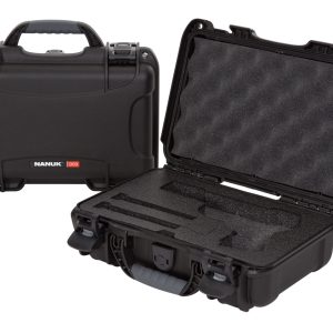 Nanuk 909CLASG1 909 Classic Gun Case Waterproof & Airline Approved Black Polyethylene w/ Closed-Cell Foam 11.44" L x 7" W x 3.68" H Interior Dimensions