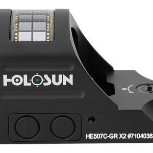 Holosun HE507CGRX2 507 Black Anodized 1 x 0.63" x 0.91" 2 MOA Green Dot/32 MOA Circle Multi Reticle