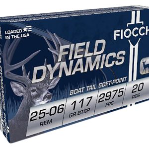 Fiocchi 2506B Field Dynamics 25-06Rem 117gr Pointed Soft Point 20 Per Box/10 Case
