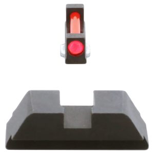 AmeriGlo GFT113 Range Series Sight Set for Glock Red Fiber Optic Front Sight-Black Rear Sight