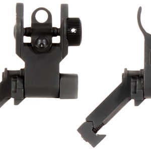 Aim Sports MT45FS AR Low Profile 45 Degree Flip-Up Sight Set Black Anodized 45 Degree Low Profile for AR-15