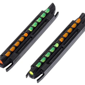 HiViz TO300 Two-In-One Magnetic Front Sight Black | Green/Orange Fiber Optic