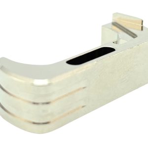 Cross Armory CRG5MCSV Mag Catch Extended Compatible w/Glock Gen4-5 Silver Anodized Aluminum