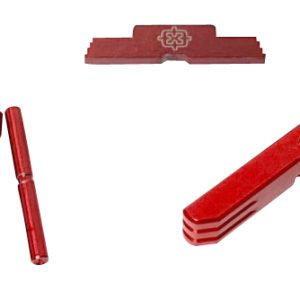 Cross Armory CRG4OKRD 3 Piece Kit Extended Compatible w/Glock Gen4 Red Anodized Steel/Aluminum Pistol