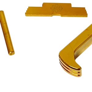 Cross Armory CRG5OKGD 3 Piece Kit Extended Compatible w/ Glock 17/19/26/34 Gen5 Gold Anodized Steel/Aluminum